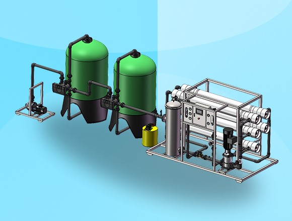 10T/H(每小時(shí)出水10噸)反滲透凈水設(shè)備